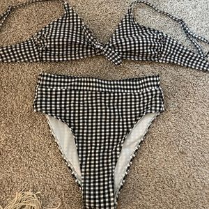 Gingham bikini set
